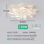 Smart Flower Shape LED Ceiling Lamp Modern LED Ceiling Light with Remote Control Dimmable Living Dining Room Bedroom Chandelier