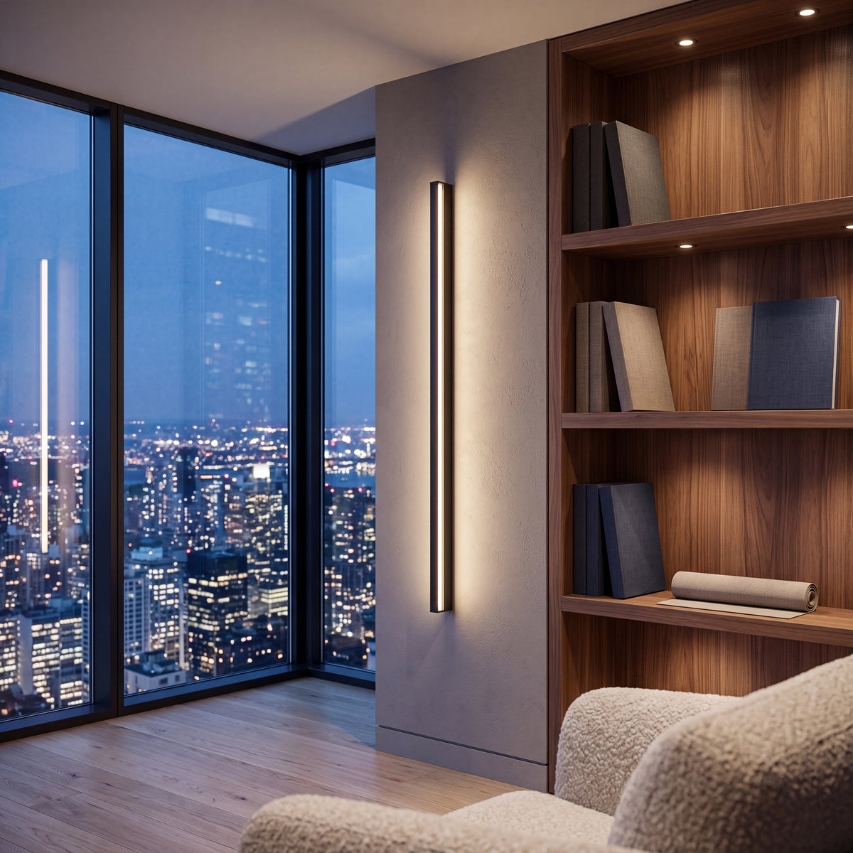 Vero slim vertical LED corner wall light