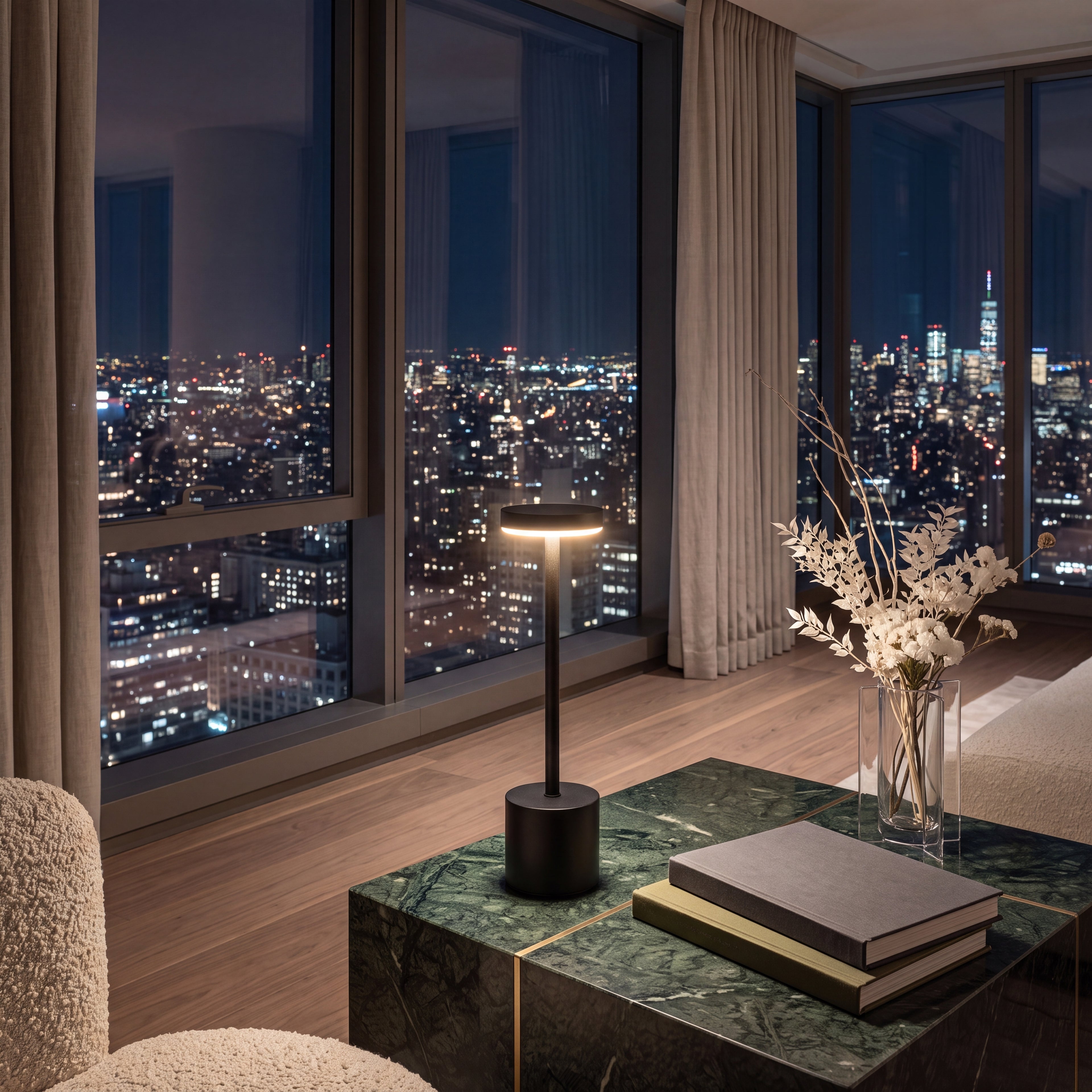 Fenn cordless rechargeable LED table lamp