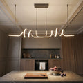 Nera linear LED pendant light in black