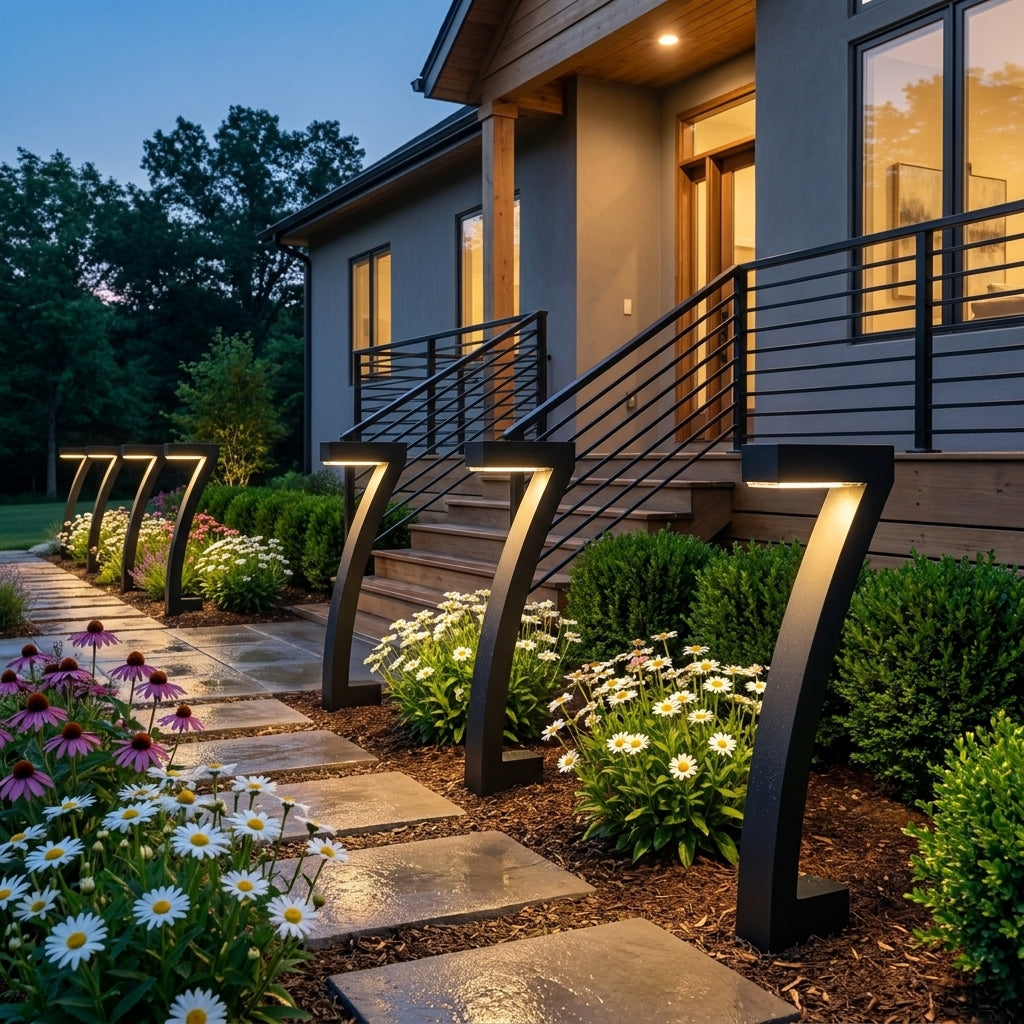 Viale solar path light, integrated LED with no wiring