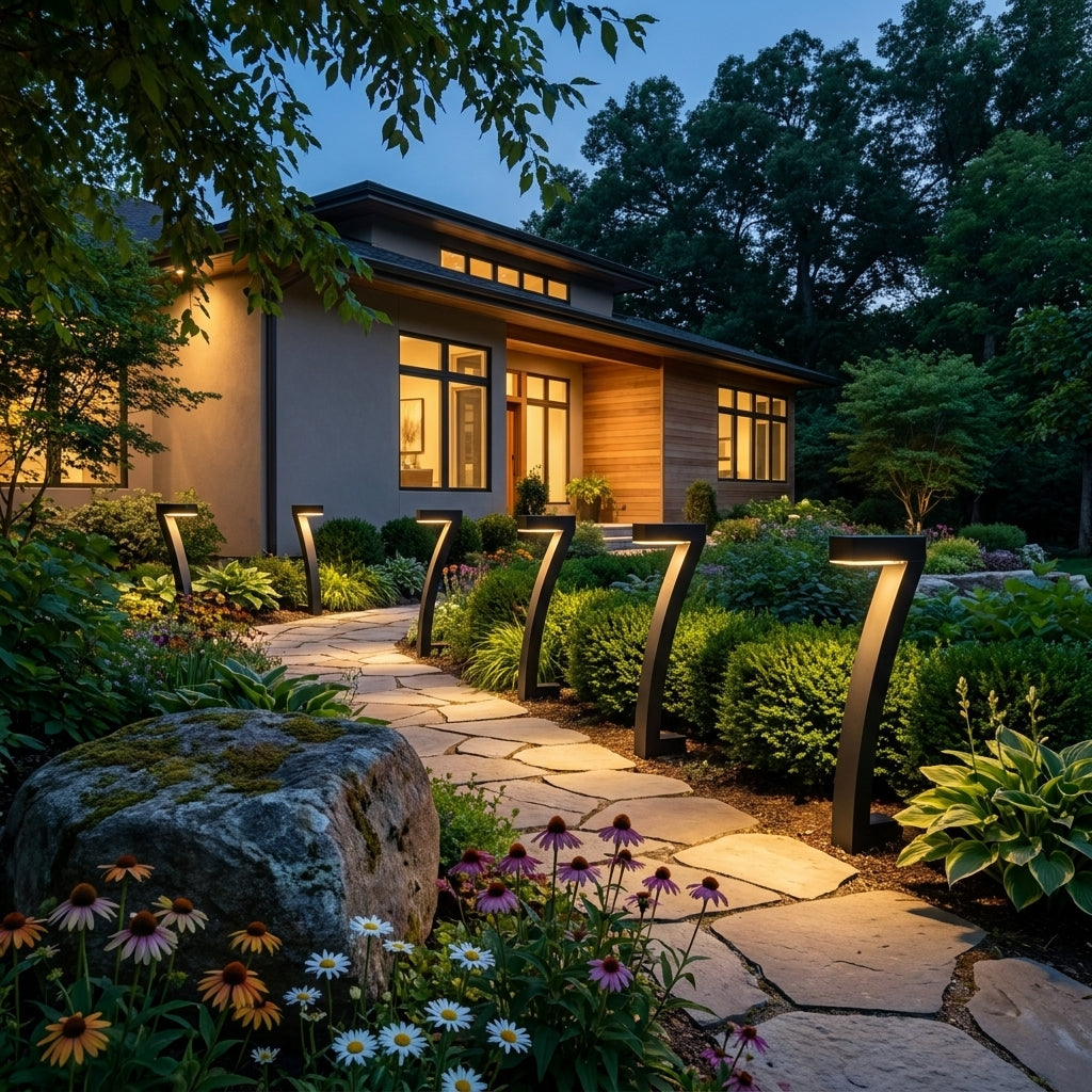 Viale solar path light, integrated LED with no wiring