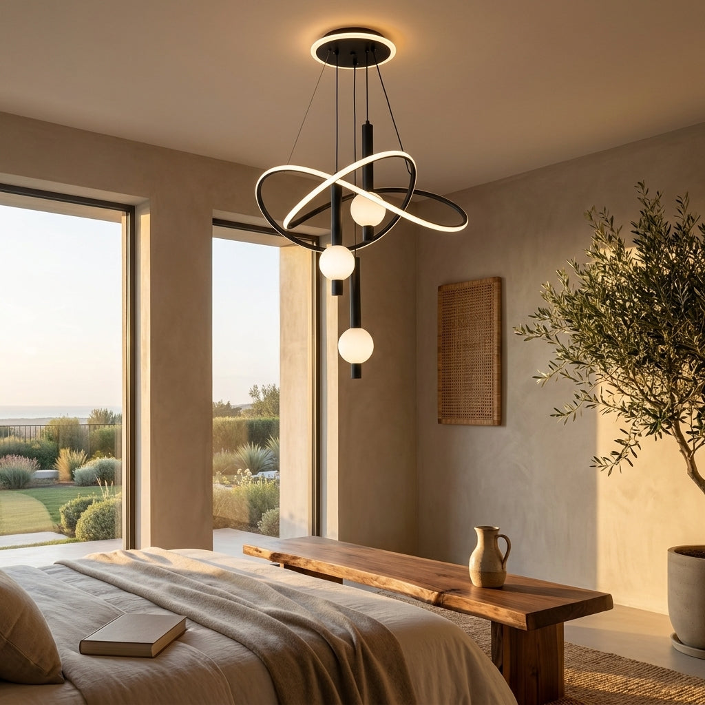Scala pendant light in a bedroom