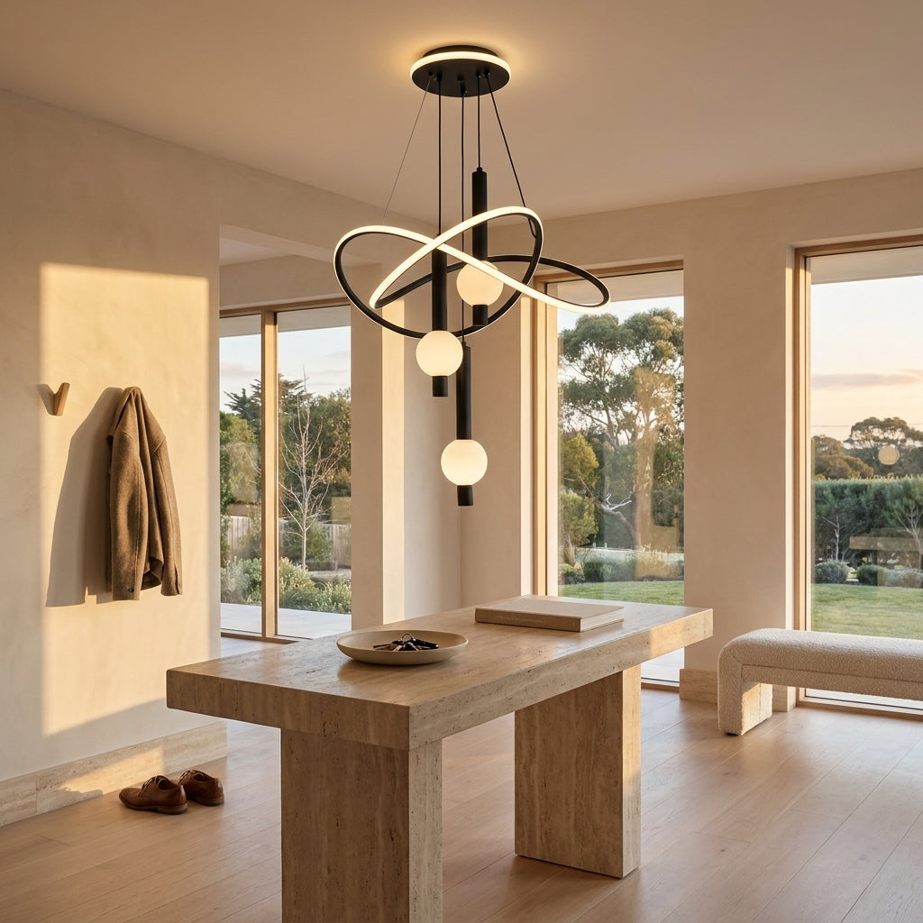 Scala pendant light in an entrance foyer