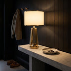 Tova Nordic drum shade table lamp
